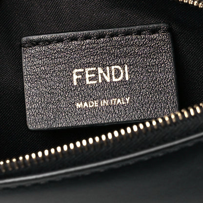Fendi Vitello King Tamponato Logo Embossed Medium Wallet On Chain Black 5 of 9