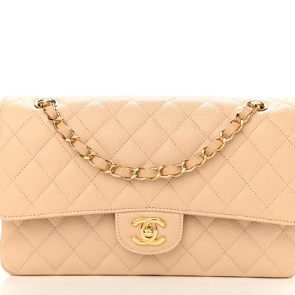 Chanel Caviar Quilted Medium Double Flap Light Beige 8 of 11