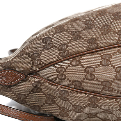 Gucci Monogram Textured Calfskin Large Bree Hobo Beige Ebony Nocciola 14 of 14