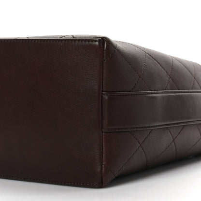 Chanel Calfskin Quilted Small On My Shoulder Drawstring Bag Brown 9 of 9