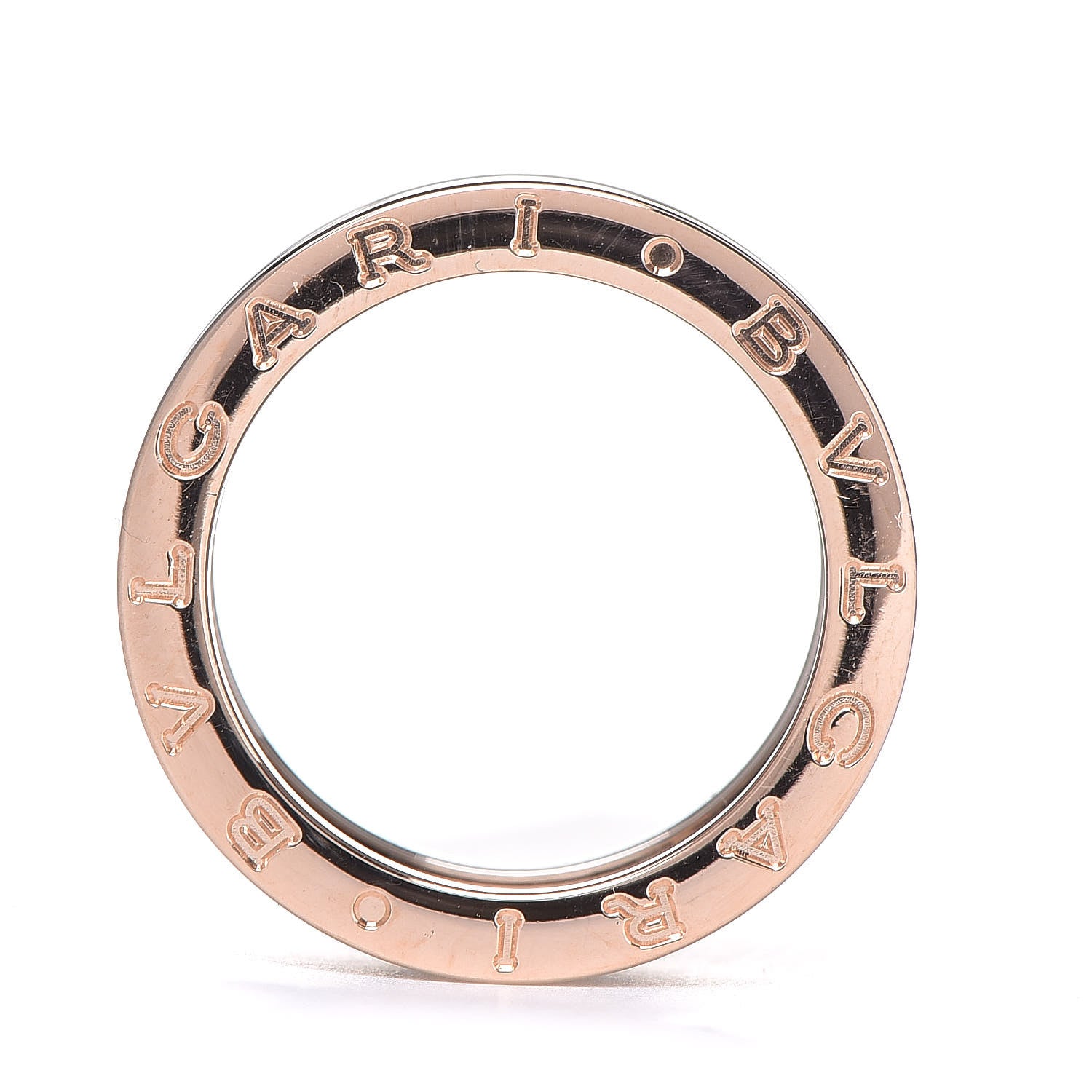 Bulgari BULGAR 18K Rose White Gold B.Zero1 4 Band Ring 53 6.25 5 of 6