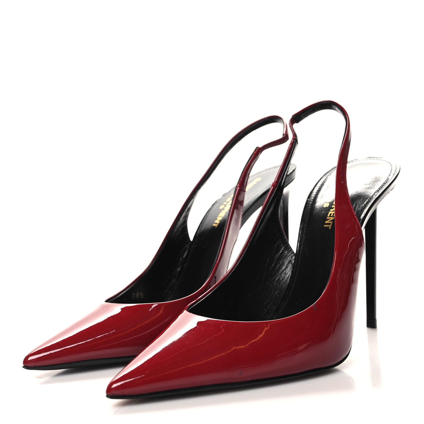 Patent Calfskin Zoe 105 Slingback Pump 38.5 Red