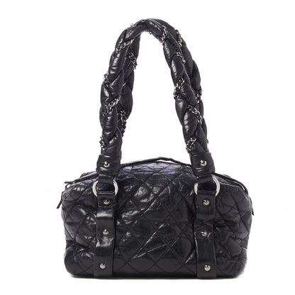 Chanel Distressed Lambskin Small Lady Braid Tote Black 1 of 9
