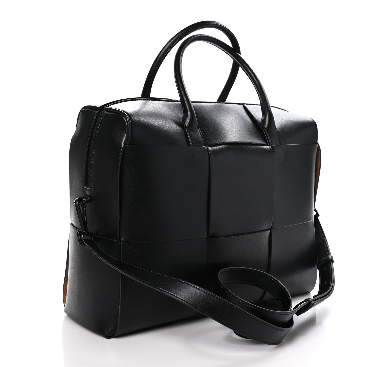Bottega Veneta Calfskin Maxi Intrecciato Arco Briefcase Black 3 of 9
