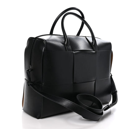 Bottega Veneta Calfskin Maxi Intrecciato Arco Briefcase Black 3 of 9