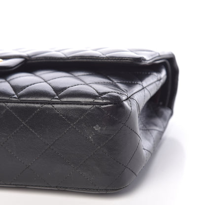 Chanel Lambskin Quilted Medium Double Flap Black 8 of 10