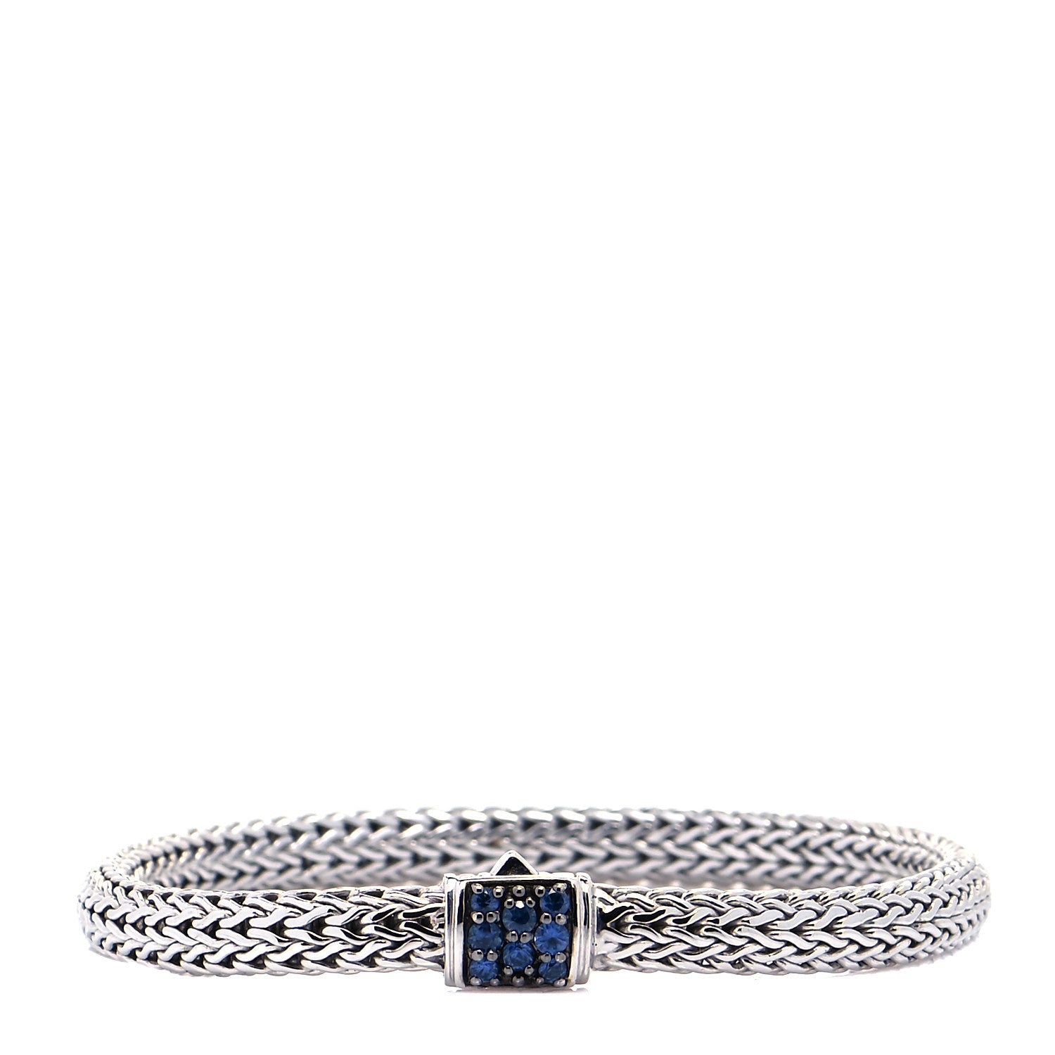John Hardy Sterling Silver Blue Sapphire 5mm Classic Chain Bracelet 1 of 7