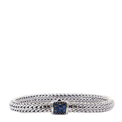 John Hardy Sterling Silver Blue Sapphire 5mm Classic Chain Bracelet 1 of 7