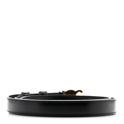 Celine Box Calfskin Medium 25mm Triomphe Belt 75 30 Black 2 of 6