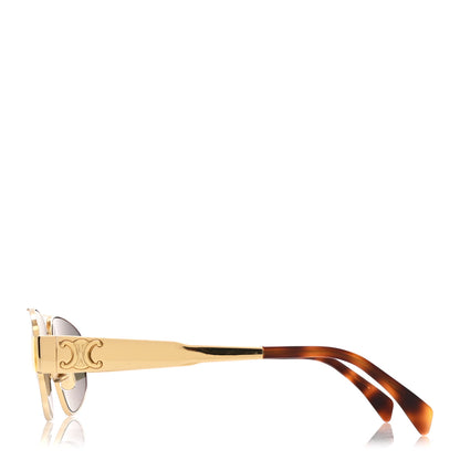 Celine Metal Triomphe 03 Sunglasses CL40281U Gold Green 3 of 7