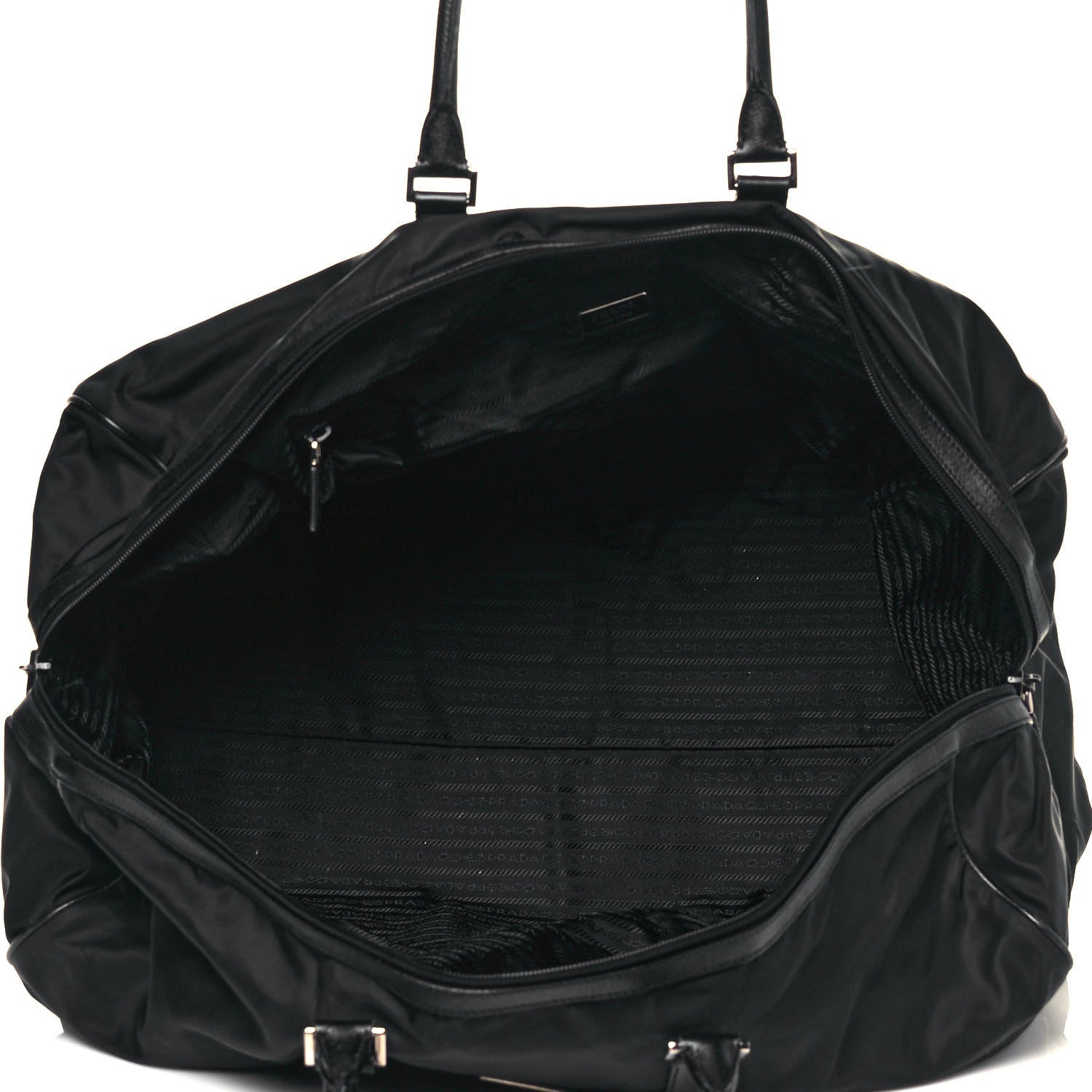 Prada Tessuto Nylon Saffiano Duffle Black 5 of 26