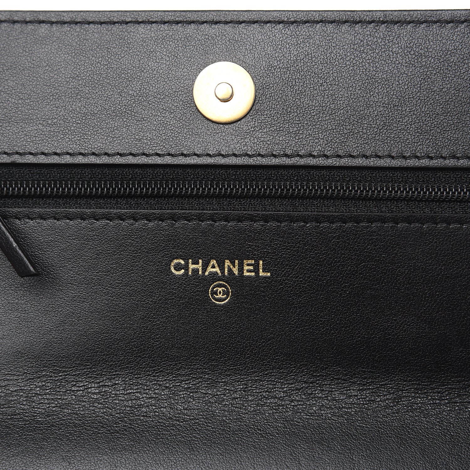 Chanel Goatskin Quilted 19 Wallet On Chain WOC Black 6 of 11
