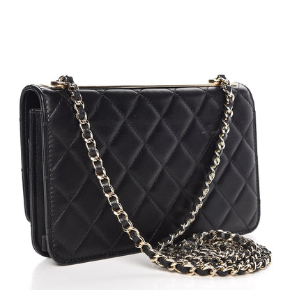 Chanel Lambskin Quilted Trendy CC Wallet On Chain WOC Black 3 of 10