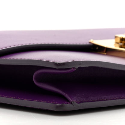 Salvatore Ferragamo Smooth Calfskin Medium Aileen Gancio Lock Shoulder Bag Grape Rosso 9 of 16