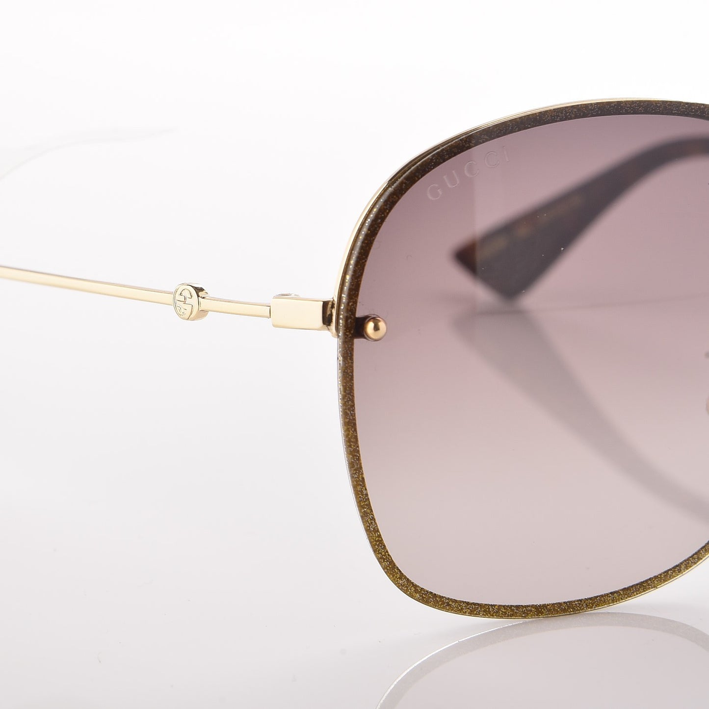 Square Frame Sunglasses GG0228S Gold