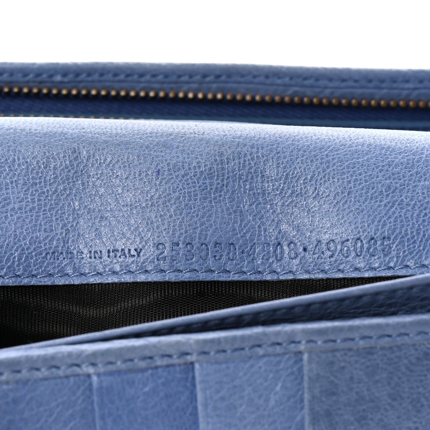 Agneau Classic Hardware Money Wallet Sky Blue