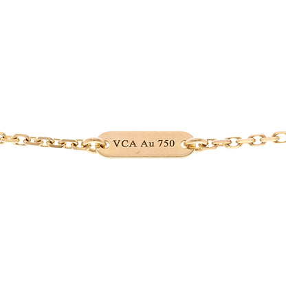 Van Cleef & Arpels 18K Yellow Gold Mother of Pearl Vintage Alhambra Pendant Necklace 5 of 5