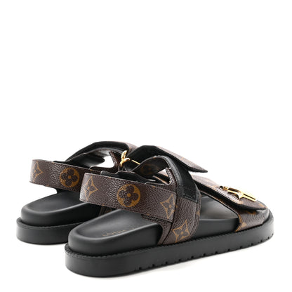 Louis Vuitton Monogram LV Sunset Comfort Flat Sandals 37 Cacao Brown 5 of 10