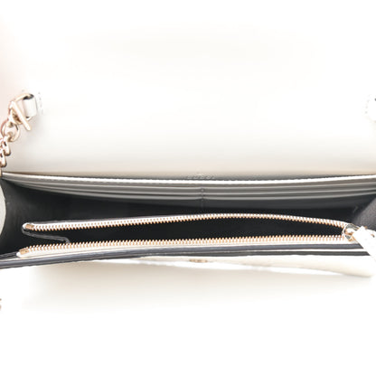 Gucci Guccissima Signature Bowy Chain Wallet Mystic White 4 of 7