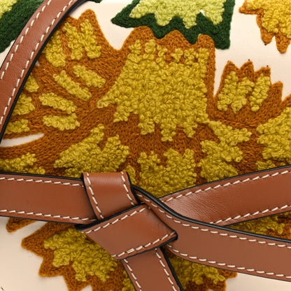 Loewe Calfskin Embroidered Floral Mini Gate Crossbody Bag Yellow 14 of 19