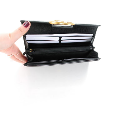 Gucci Cellarius Calfskin GG Marmont Continental Wallet Black 5 of 8