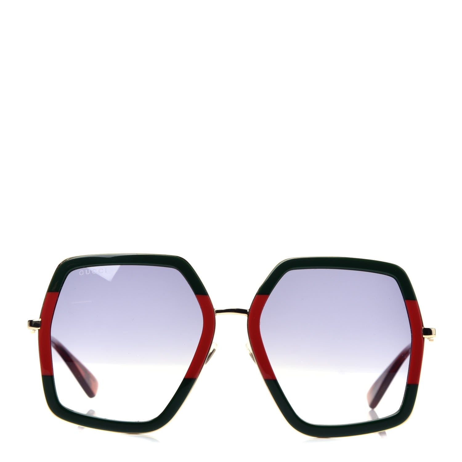 Gucci Square Frame Web GG0106S Sunglasses Tortoise 2 of 7