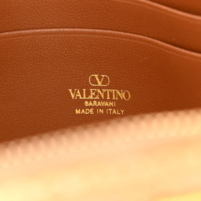 Valentino Garavani Raffia Toile Iconographe Vlogo Pouch Beige 6 of 8