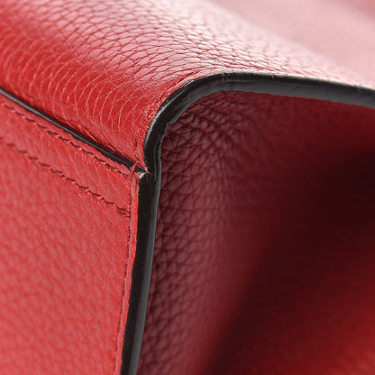 Gucci Calfskin Mini GG Marmont Top Handle Bag Vulcanic Red 14 of 24