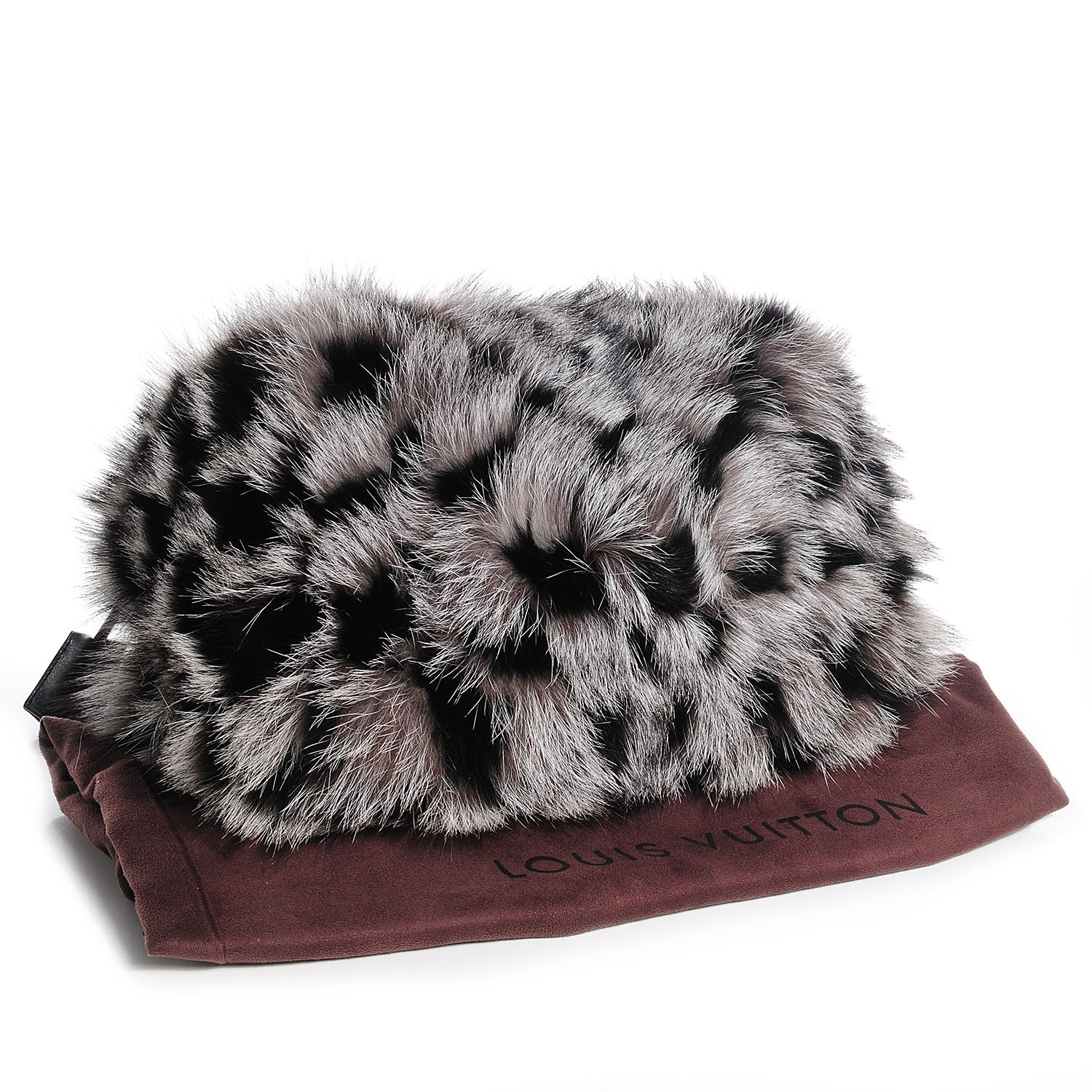 Louis Vuitton Fox Fur Damier Clair-Obscur Speedy Black 4 of 7