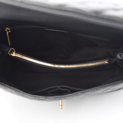 Chanel Caviar Lizard Quilted Medium Coco Handle Flap Black 5 of 11