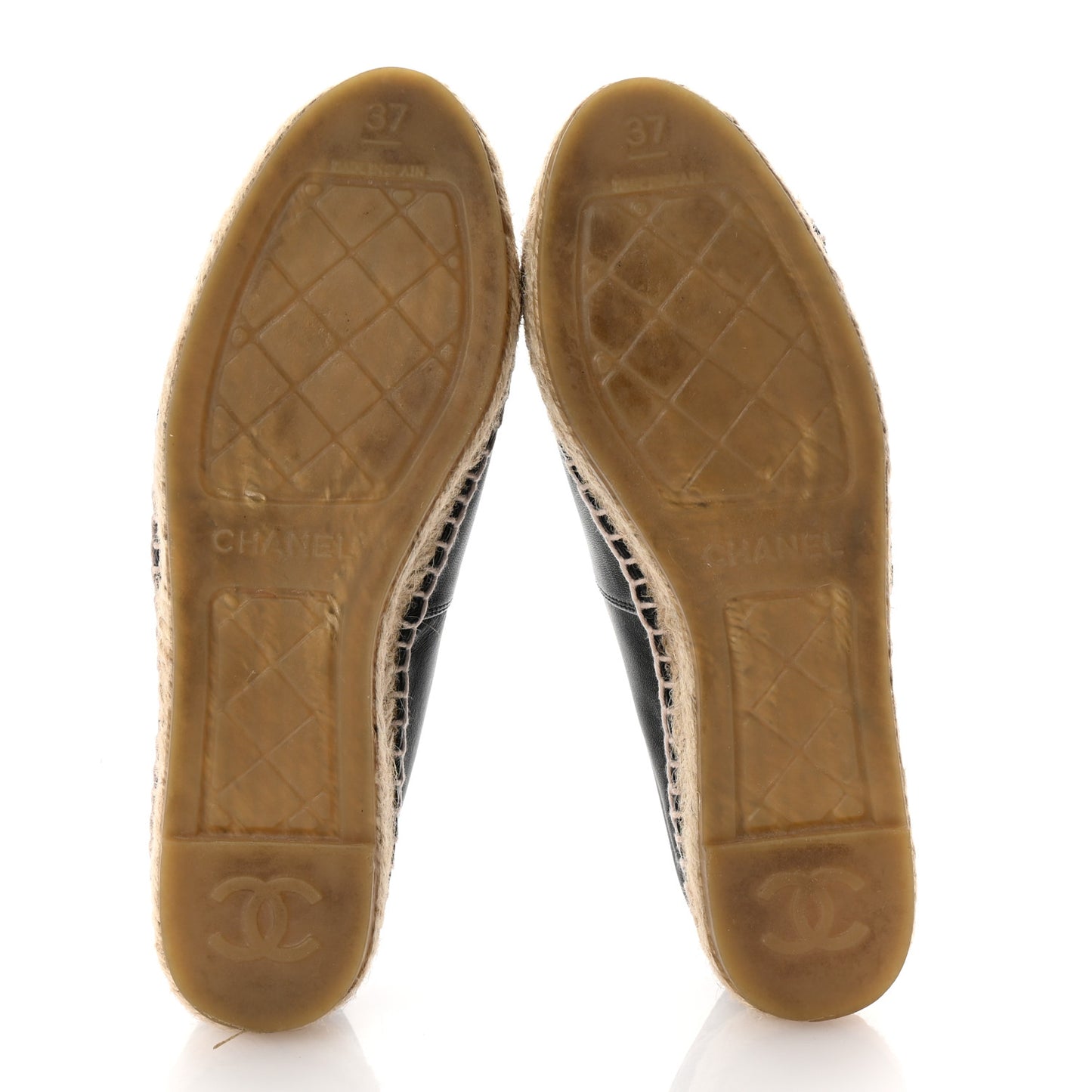 Lambskin CC Espadrilles 37 Black