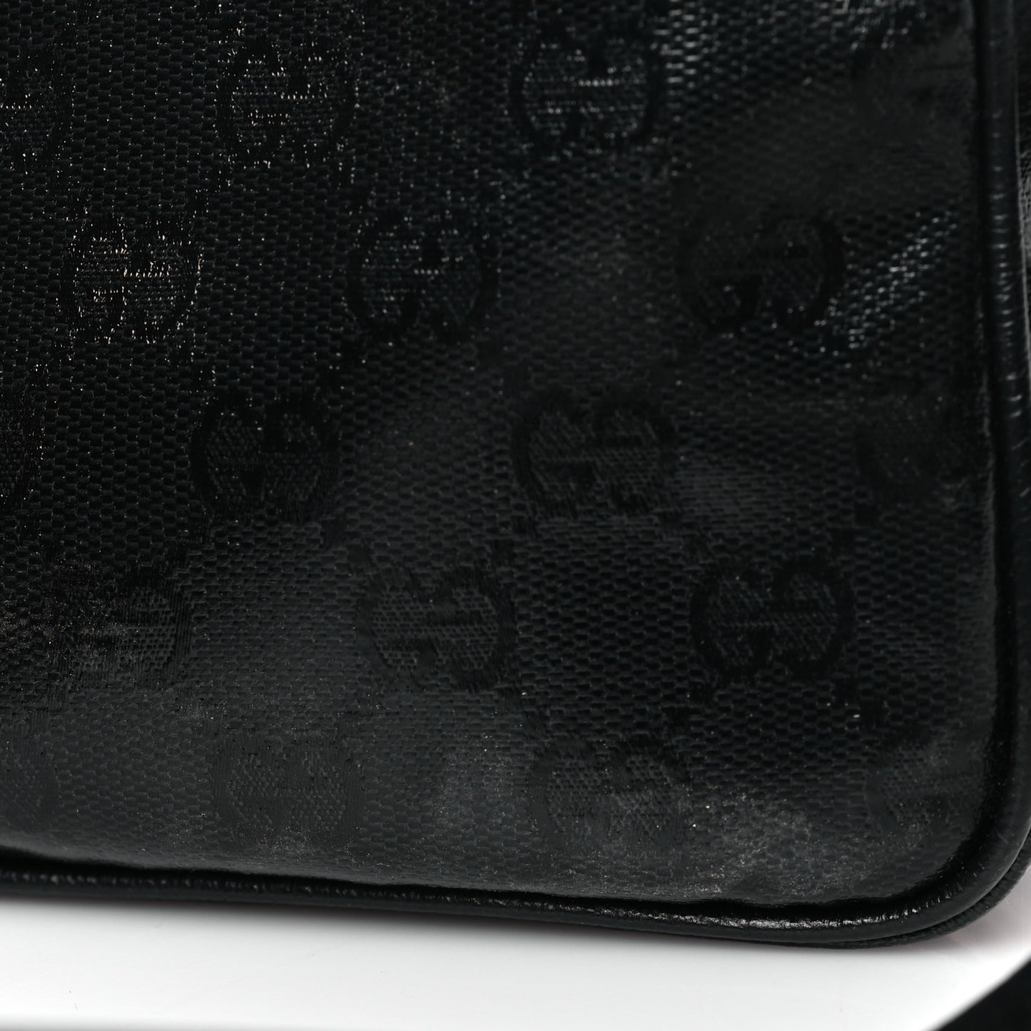 GG Crystal Monogram Mini Shoulder Bag Black