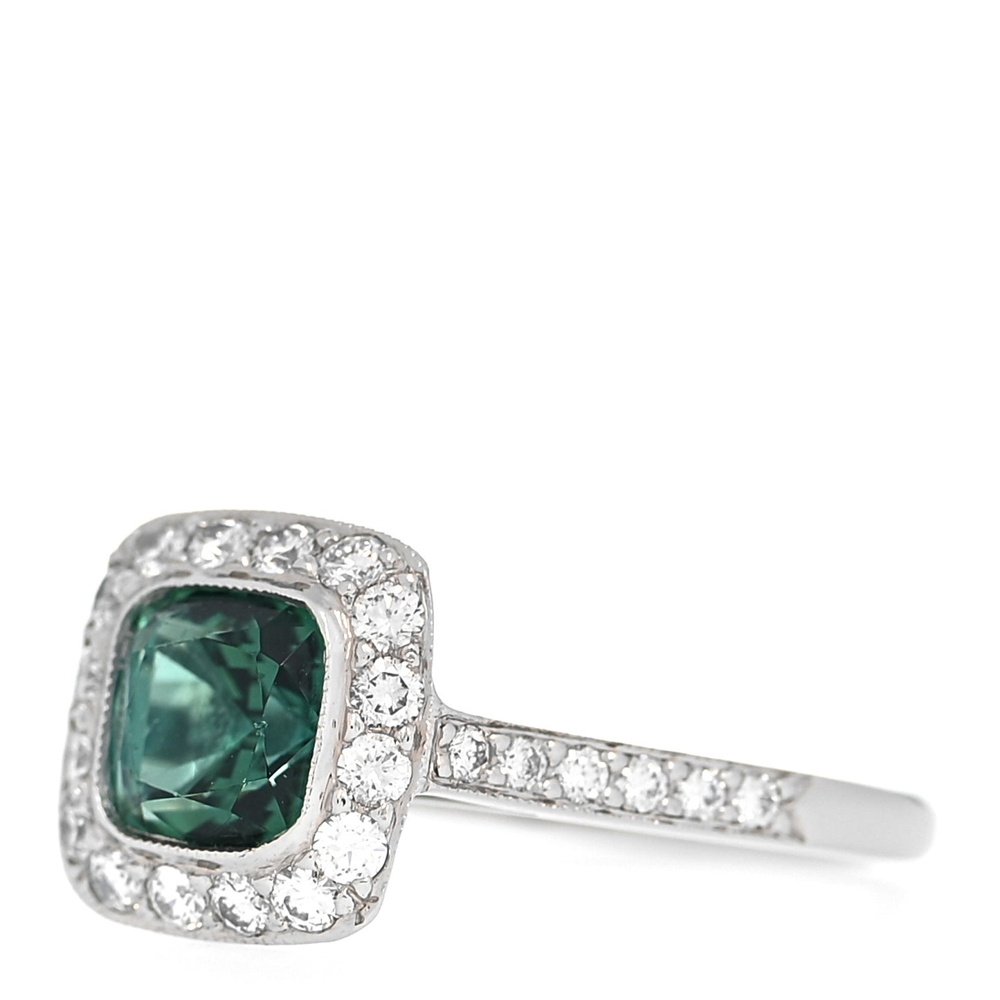 Platinum Diamond Green Tourmaline Legacy Ring 46 3.75