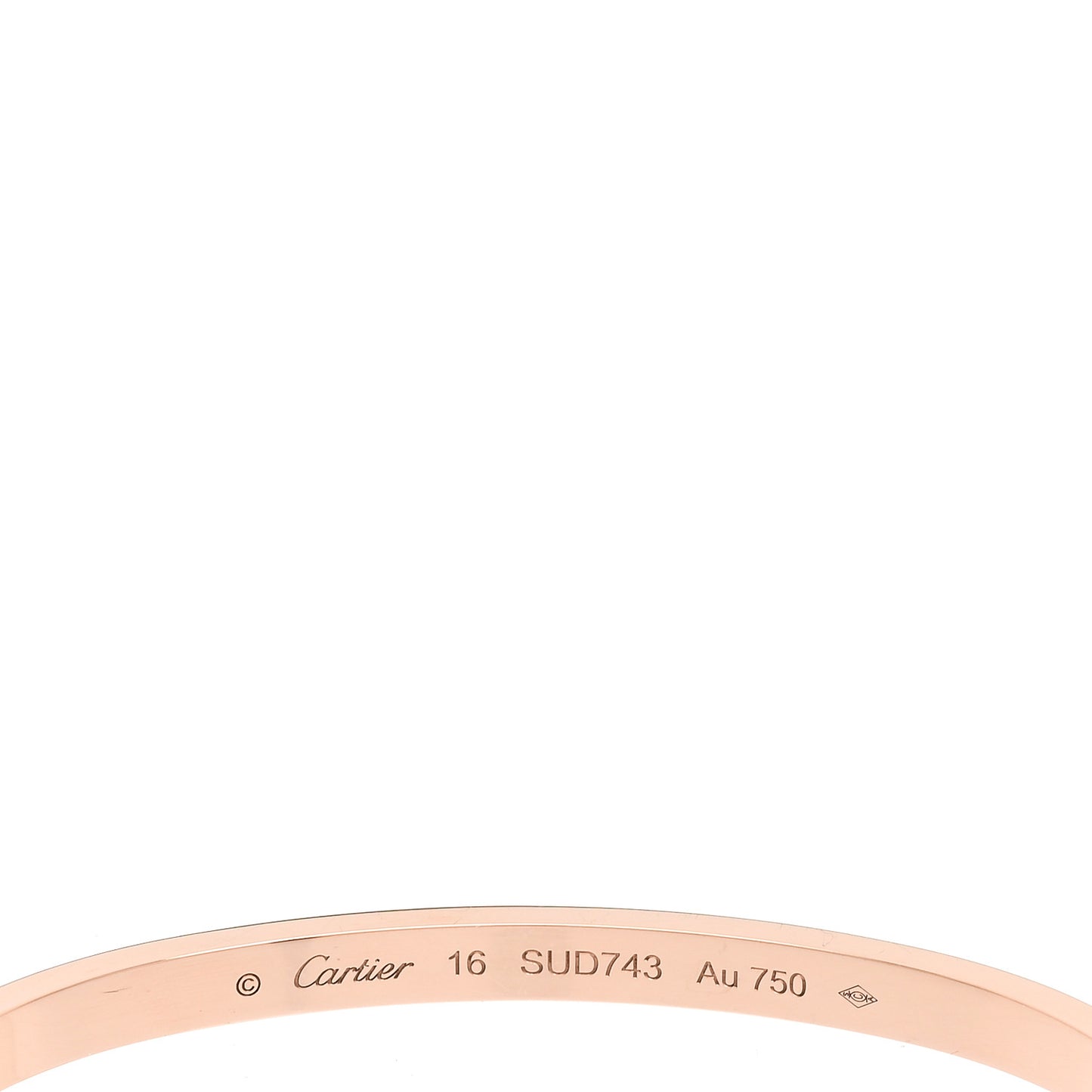 18K Pink Gold Small LOVE Bracelet 16