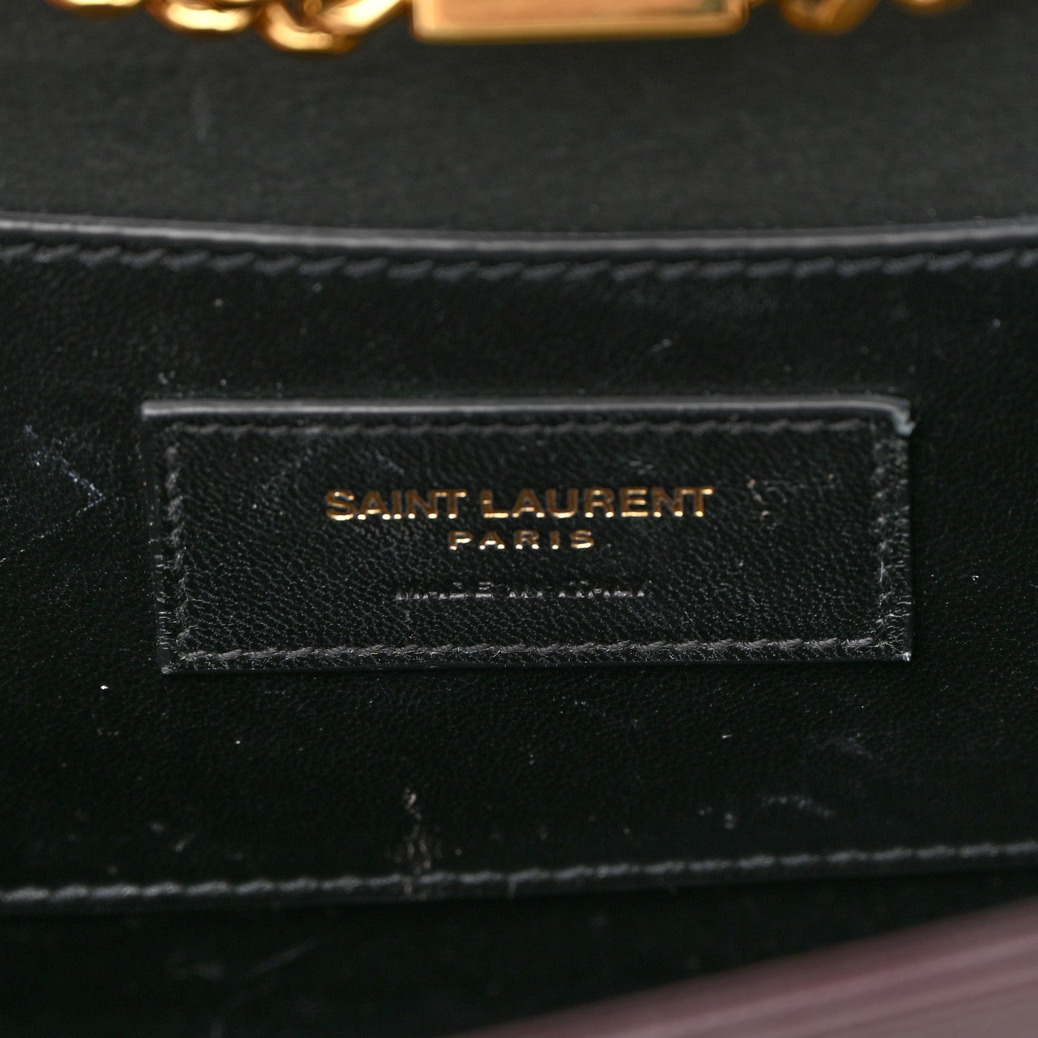 Saint Laurent Grain De Poudre Medium Classic Monogram Kate Satchel Amaranto 6 of 9