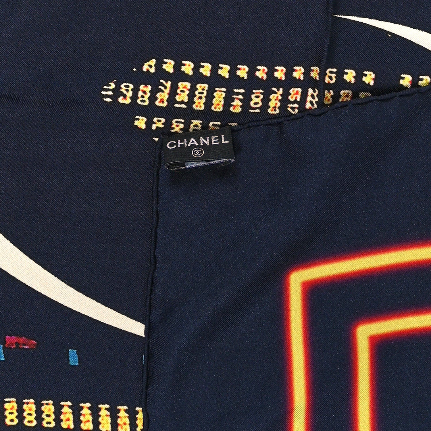 Chanel Silk CC Logo Square Scarf Multicolor 3 of 3