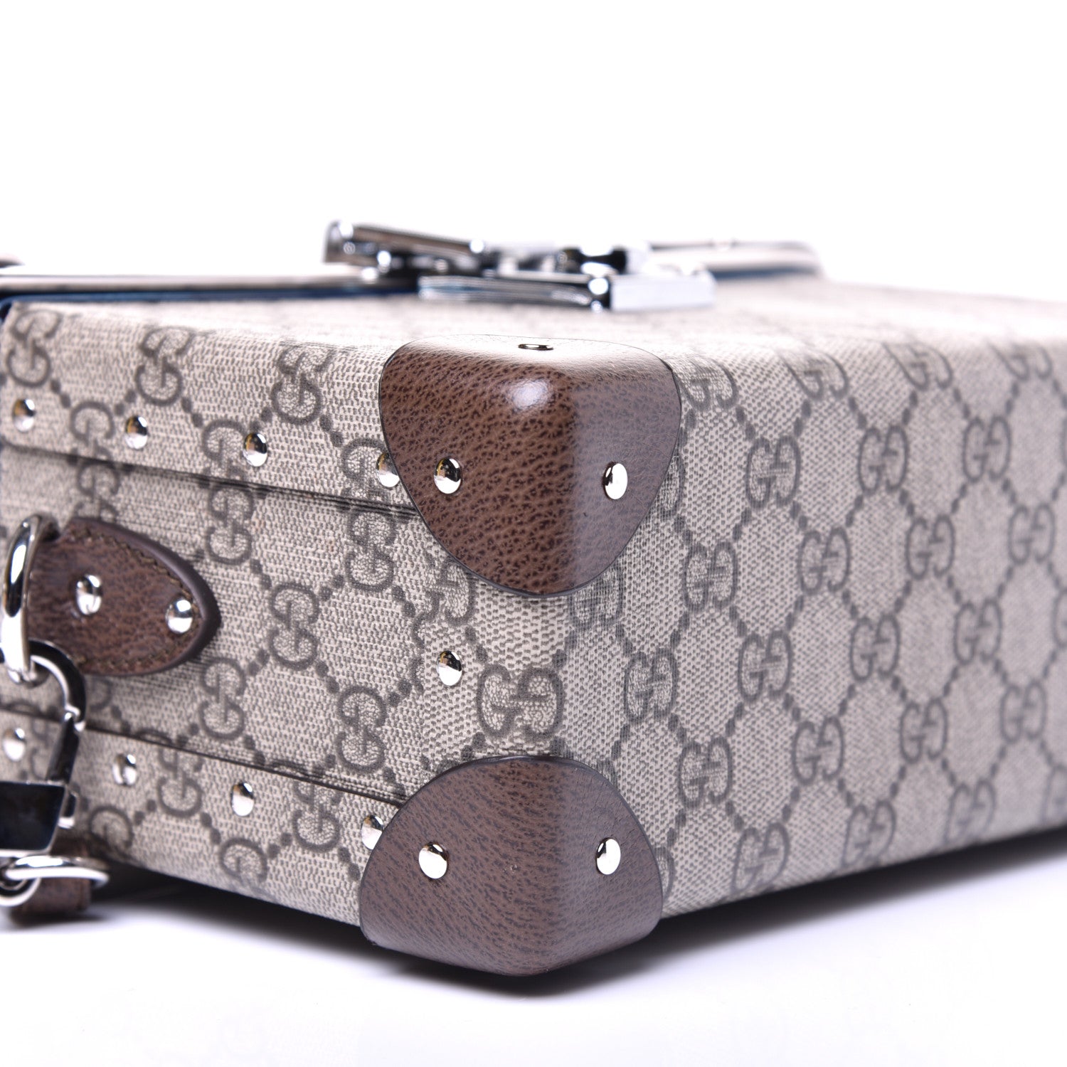 Gucci GG Supreme Monogram Globe-Trotter Beauty Case Brown 7 of 8