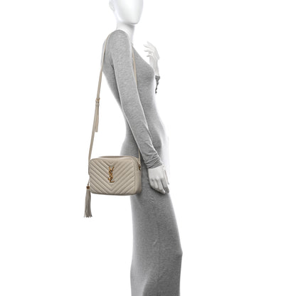 Saint Laurent Calfskin Matelasse Monogram Lou Camera Bag Crema Soft 2 of 12