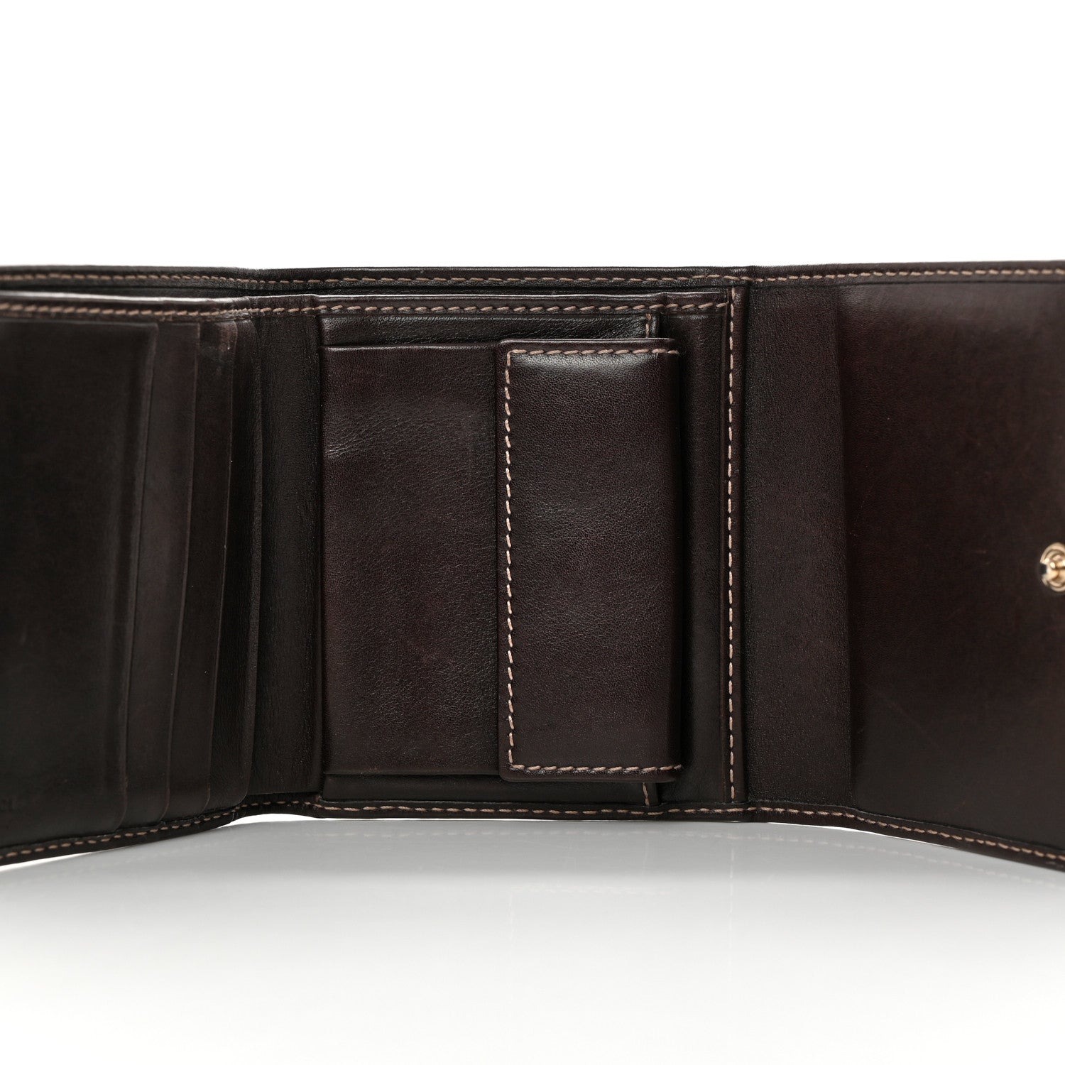 Gucci Monogram Britt Tri Fold Wallet Dark Brown 5 of 14