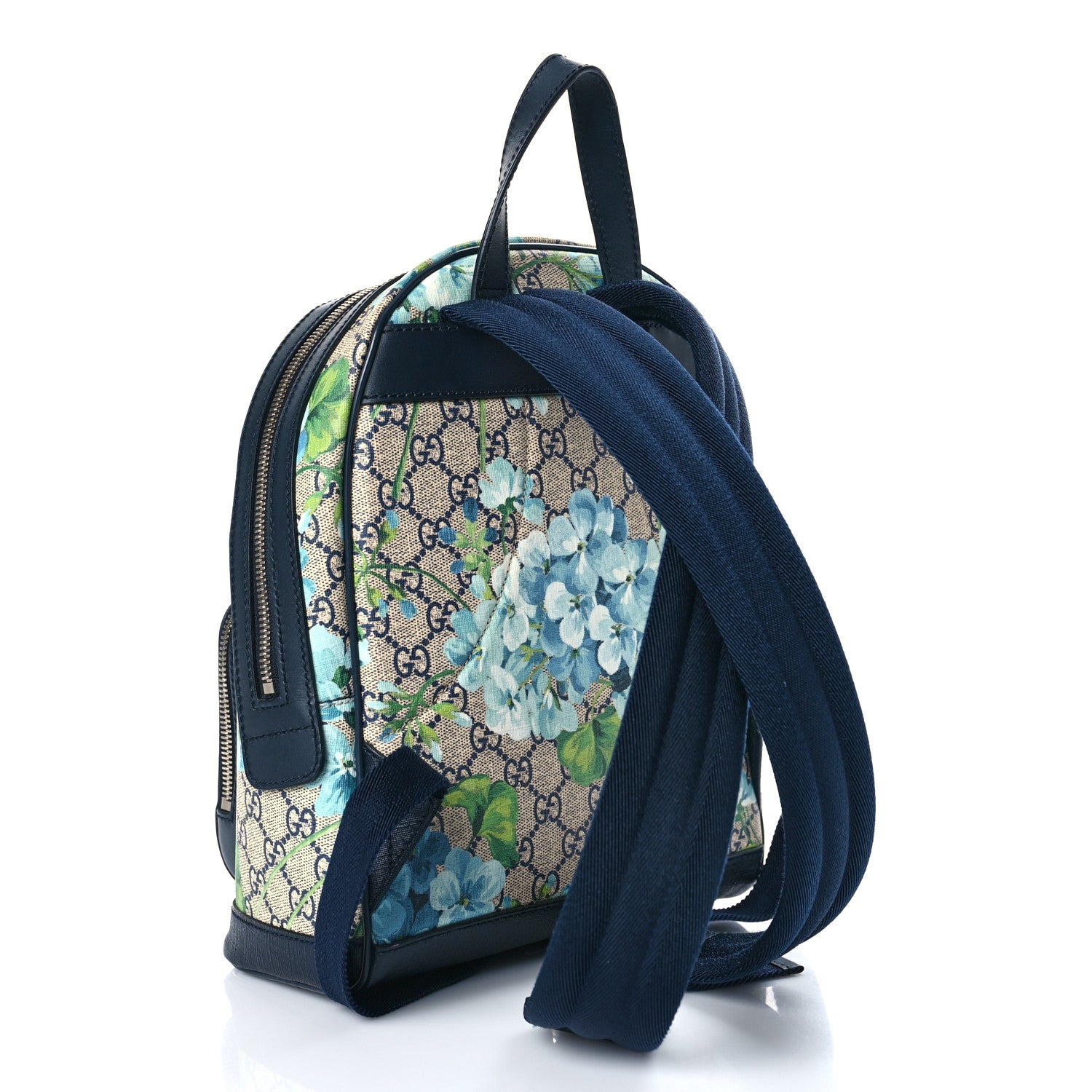 Gucci GG Supreme Monogram Blooms Small Day Backpack Blue 3 of 9