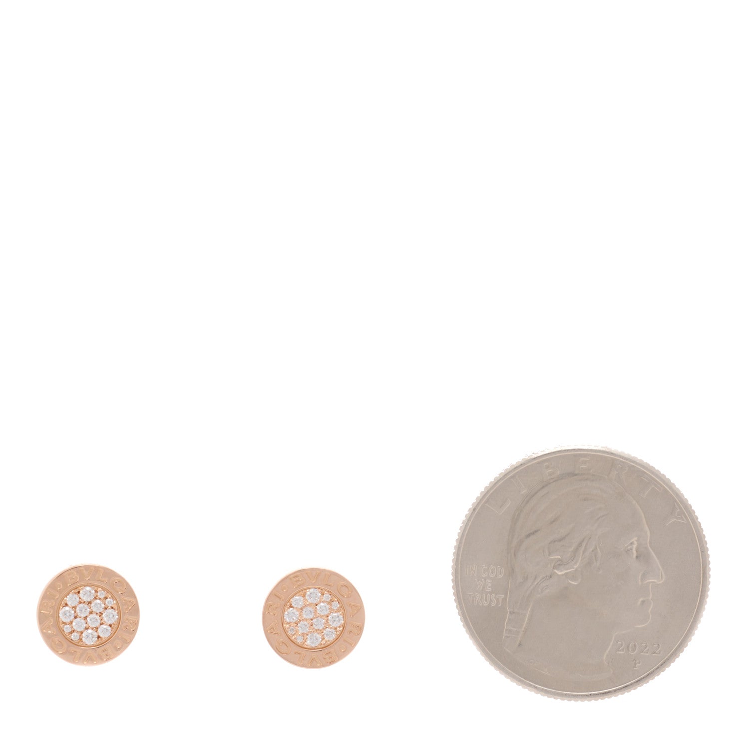 Bulgari 18K Rose Gold Diamond BVLGARI BVLGARI Stud Earrings 5 of 5