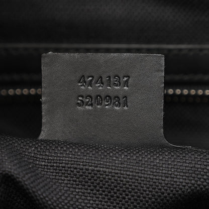 Gucci GG Supreme Monogram Appia Calfskin Web Flat Messenger Bag Black Grey 7 of 11