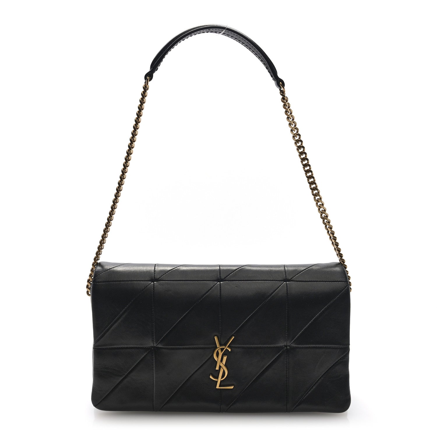 Saint Laurent Lambskin Patchwork Monogram Medium Jamie Black 1 of 9