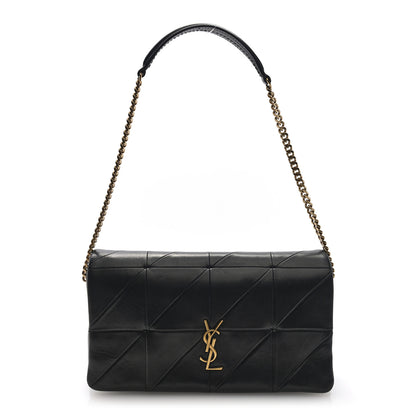 Saint Laurent Lambskin Patchwork Monogram Medium Jamie Black 1 of 9