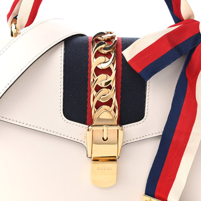 Gucci Calfskin Small Sylvie Shoulder Bag Off White 10 of 11