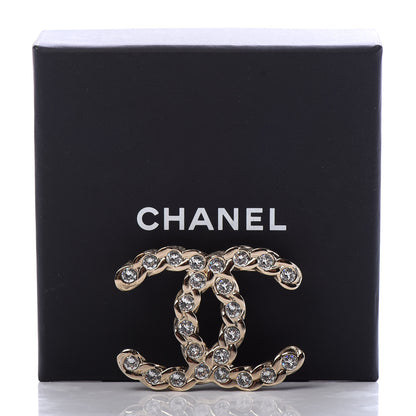 Chanel Crystal Pearls Coronation CC Brooch Gold 5 of 5