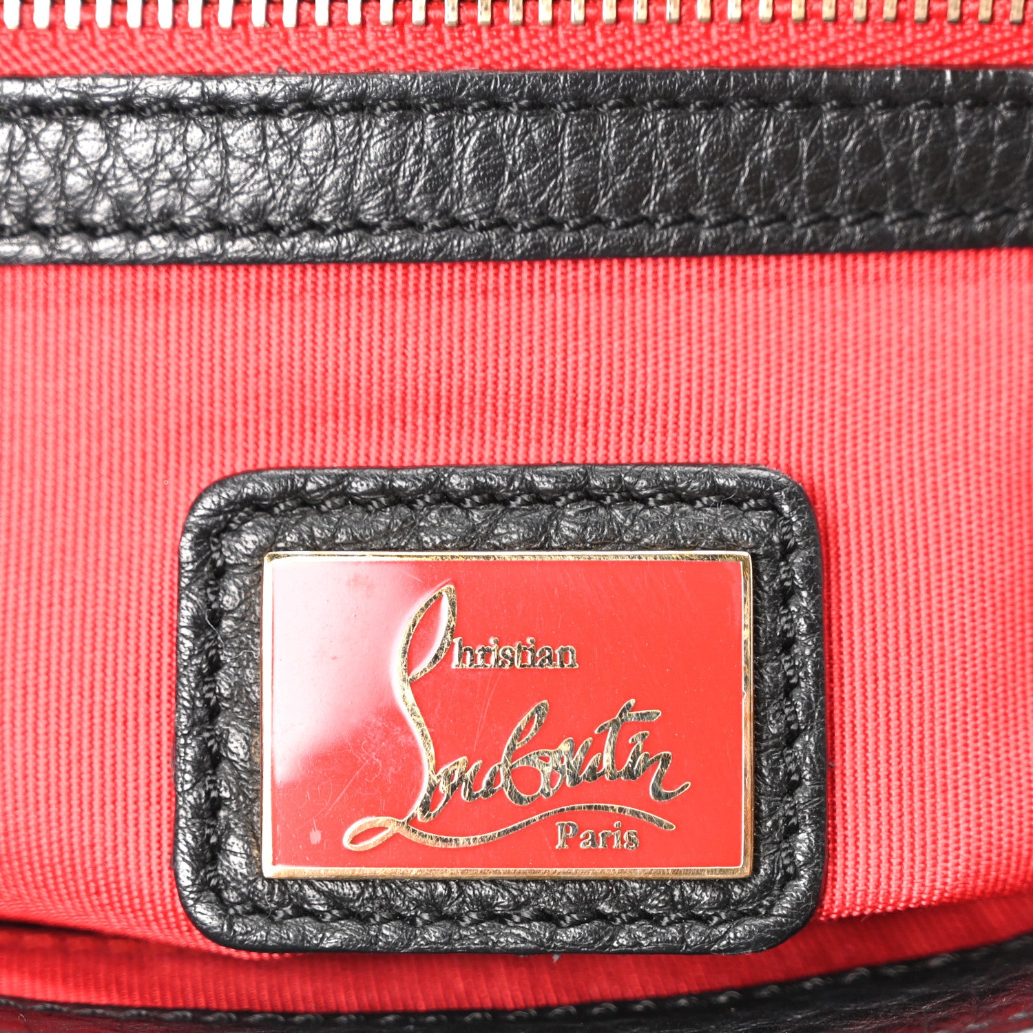 Christian Louboutin Calfskin Mix Chevron Spikes Panettone Messenger Black 11 of 17
