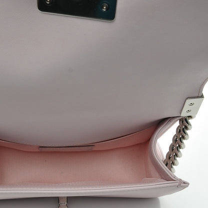 Chanel Lambskin Iridescent PVC Chevron Quilted Small Boy Flap Light Pink Silver 11 of 15