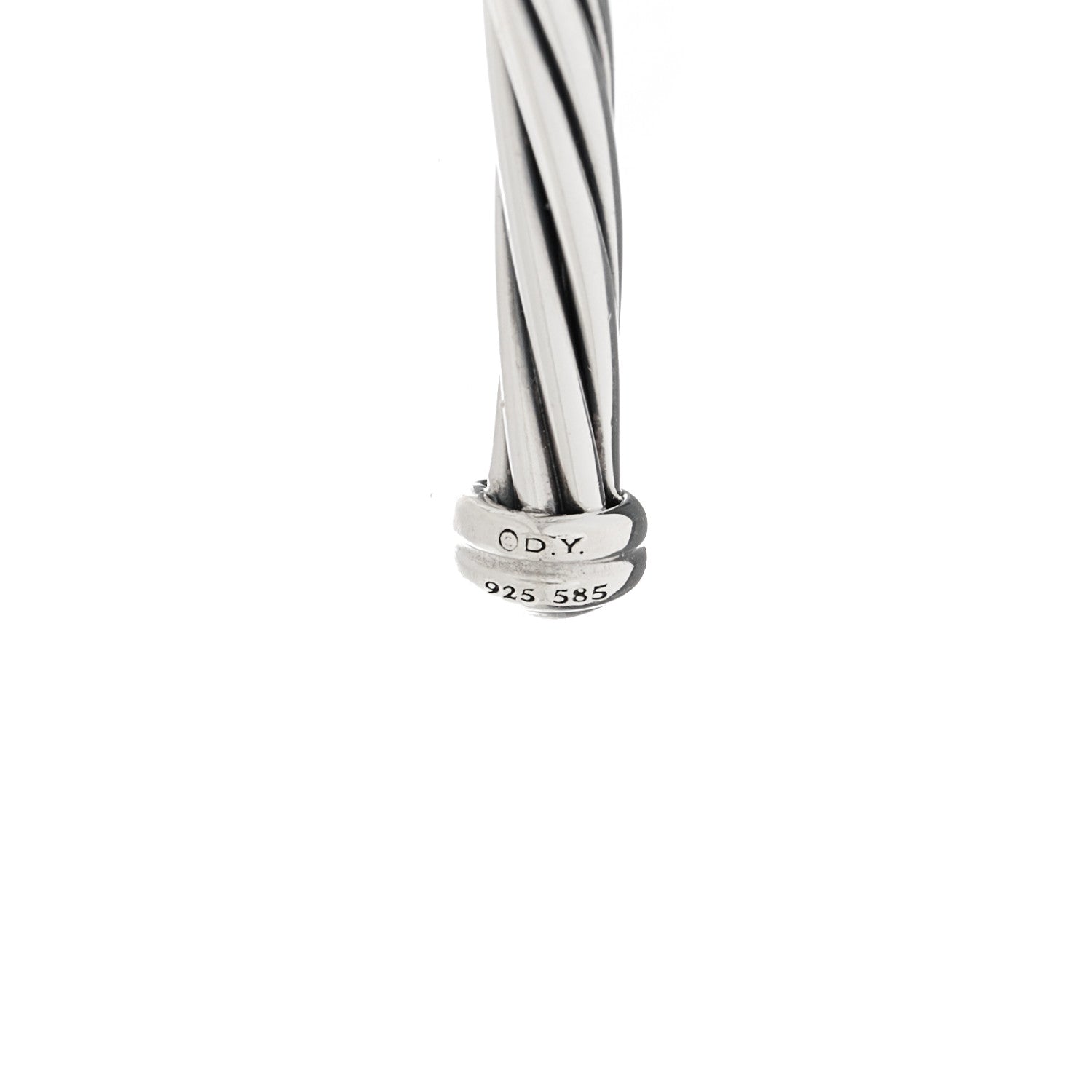 David Yurman Sterling Silver 14K Yellow Gold DY Whispers Mom Bracelet 6 of 8