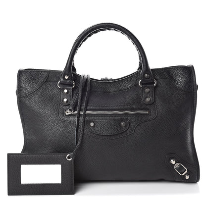 Balenciaga Vibrato Calfskin Classic Silver Hardware City Black 1 of 14
